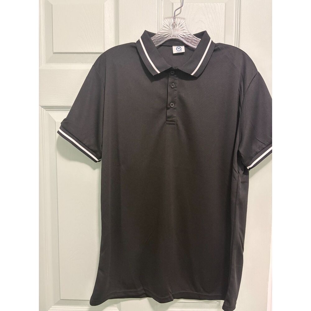 Women's  Black Polo Shirt Size XL